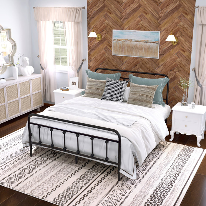 Andover Mills™ Ashburton 40" Standard Modernism Metal Bed Frame with